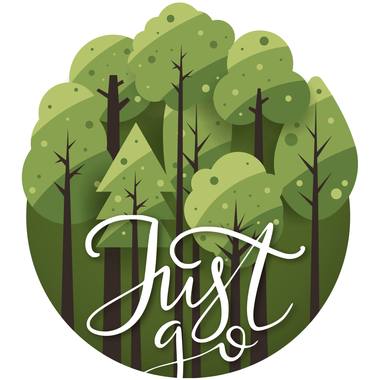Enamel mug design: retro travel and outdoors lettering and illustration.