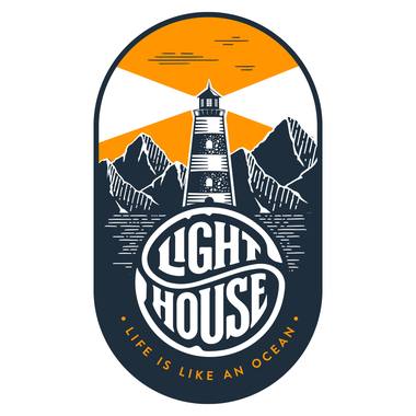 Enamel mug design: retro travel and outdoors lettering and illustration.