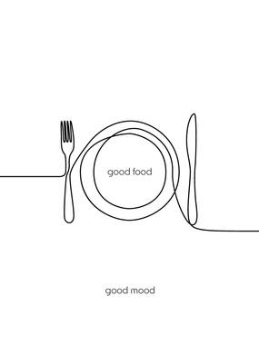 Typographic poster: one line set many different ways.