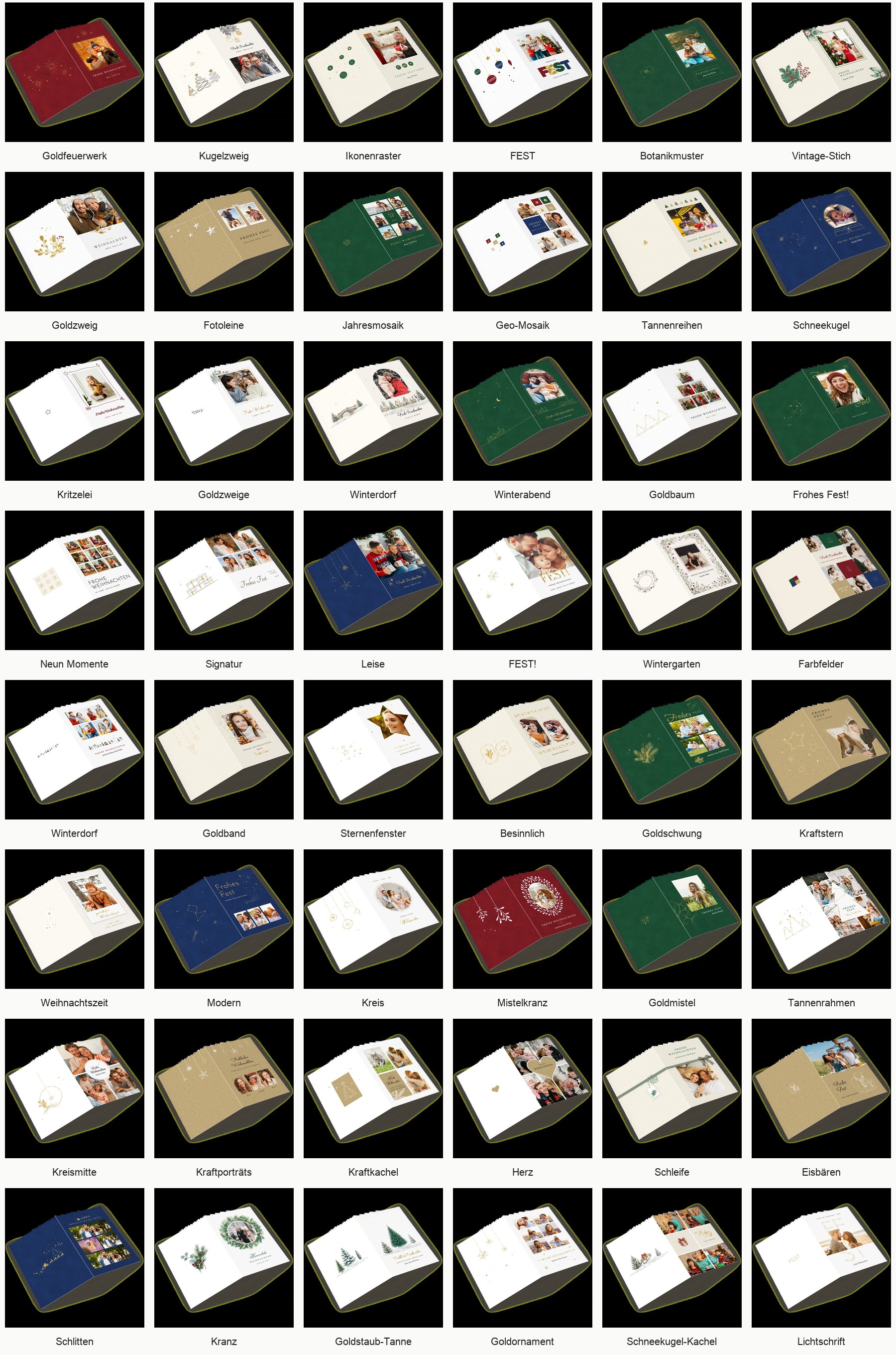 48 Christmas designs · a test set, five styles